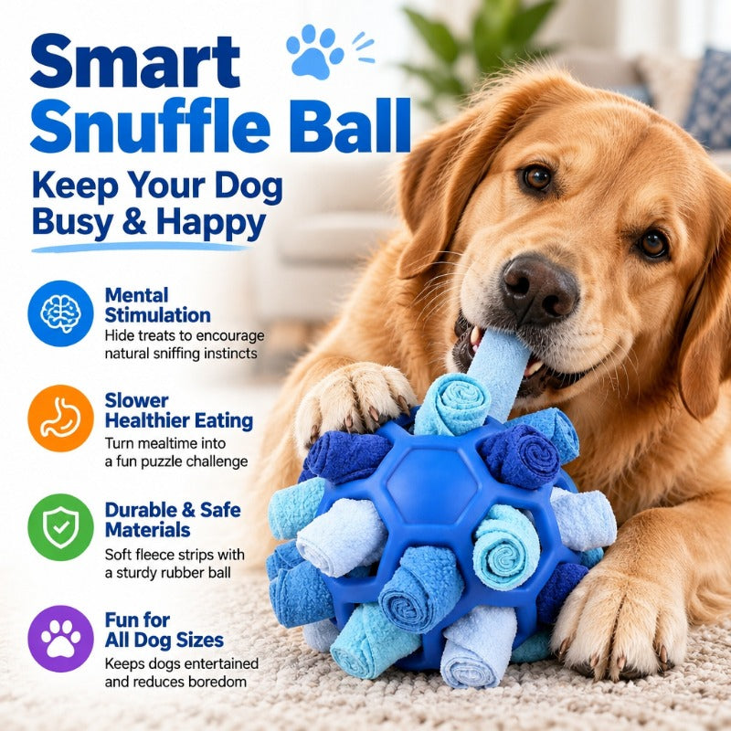 Dog Snuffle Ball Interactive Puzzle Toy, Training & Stress Relief, Sl – Bak