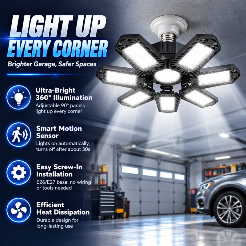 Foldable LED Garage Light – Bak